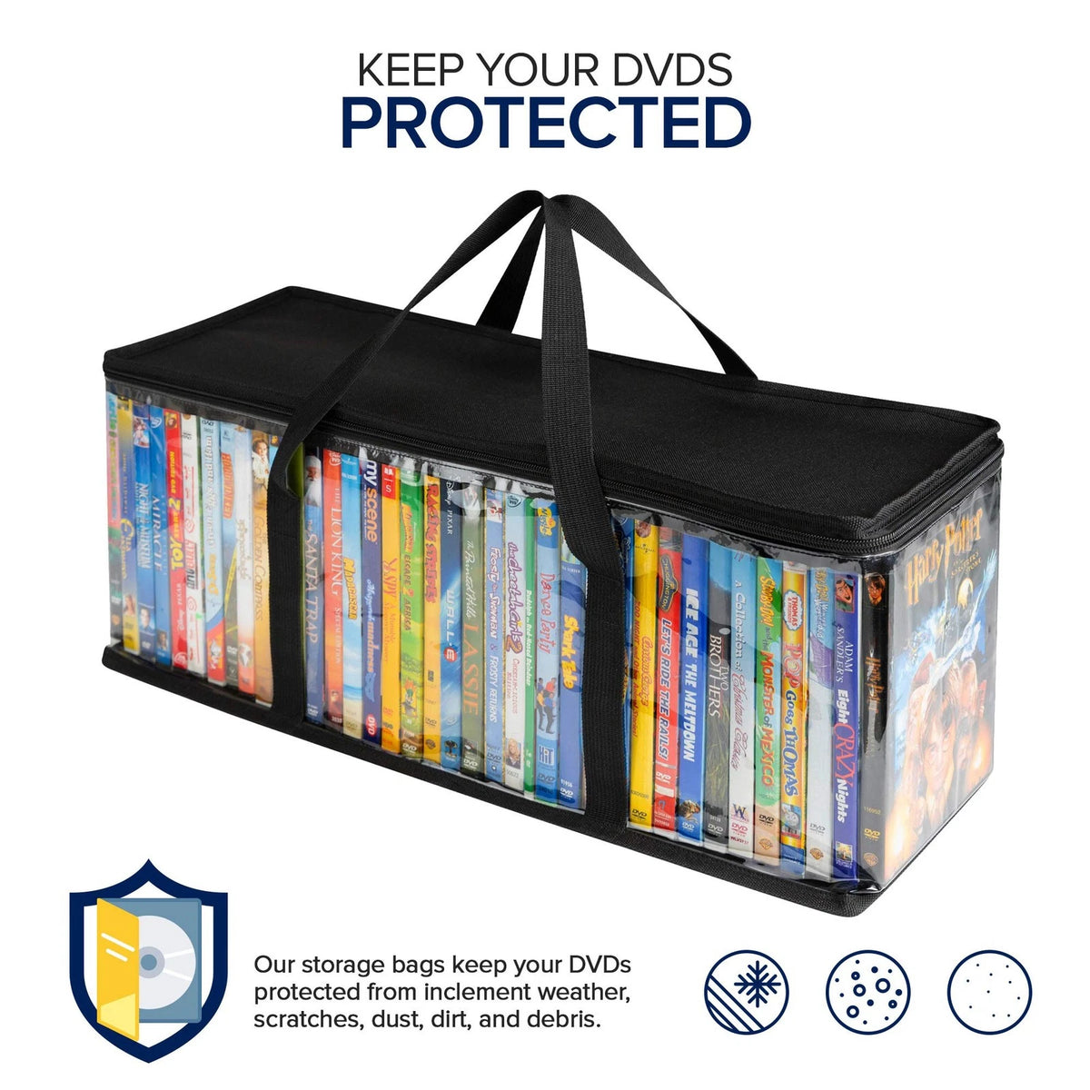 Set of 6 DVD Storage Bags for Media Organizer