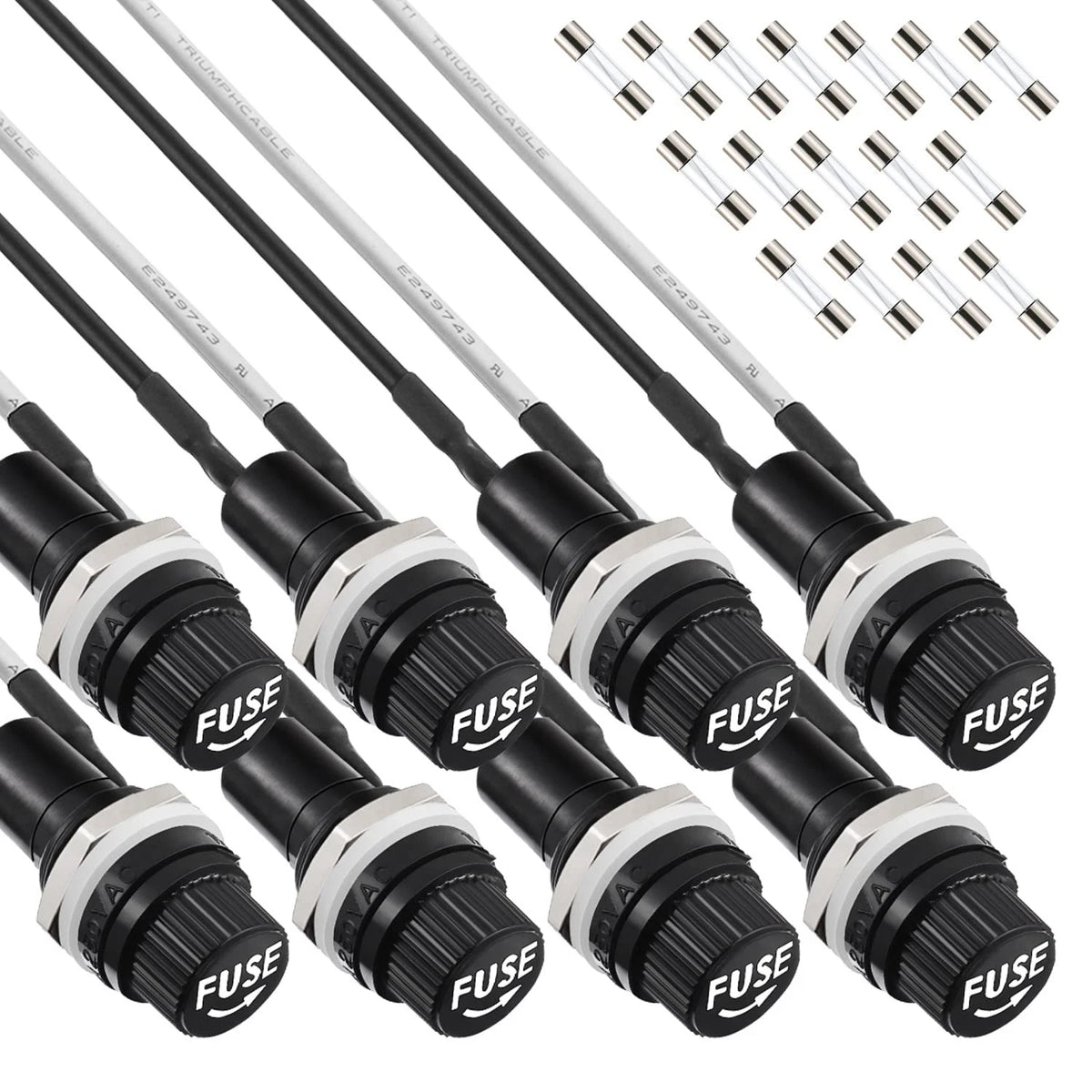 EPLZON Panel Mount Fuse Holder for Universal Use (5x20 mm, 250V AC)