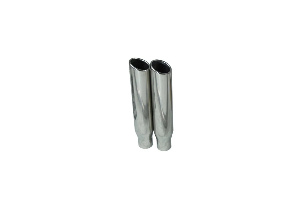 2.5" Dual Exhaust Kit for Chevy GMC 1500 (1996–1999) - Stainless, Clamp on Tips