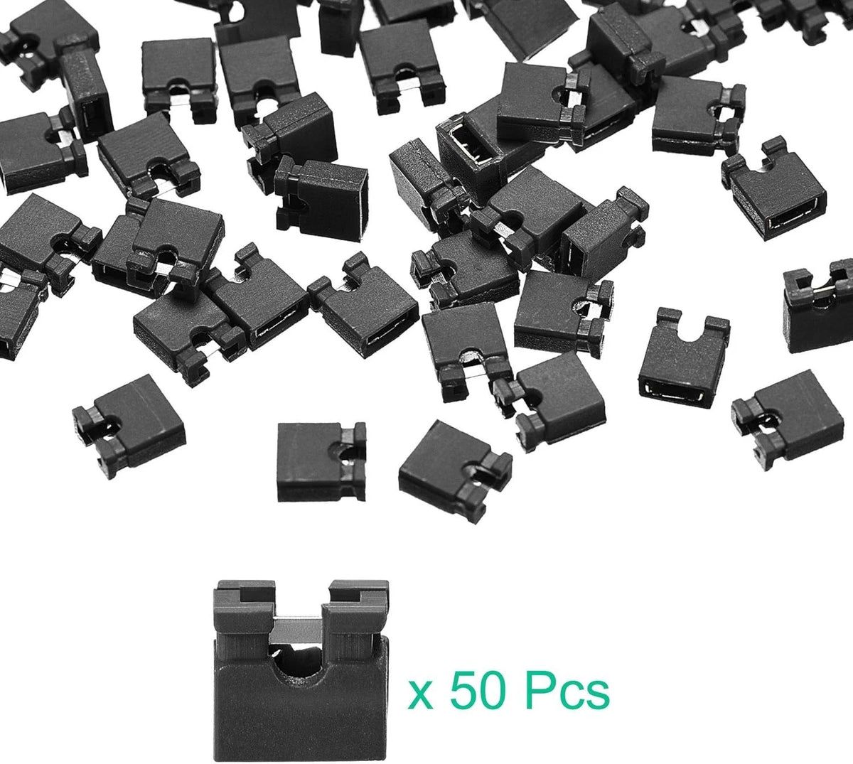 50pcs 2mm Standard Pin Header Jumper Cap Short Circuit Connection Cap