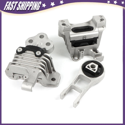 Set of 3 Engine Motor & Transmission Mounts for Chrysler 200 Jeep Cherokee (2011–2017) 4877788AF