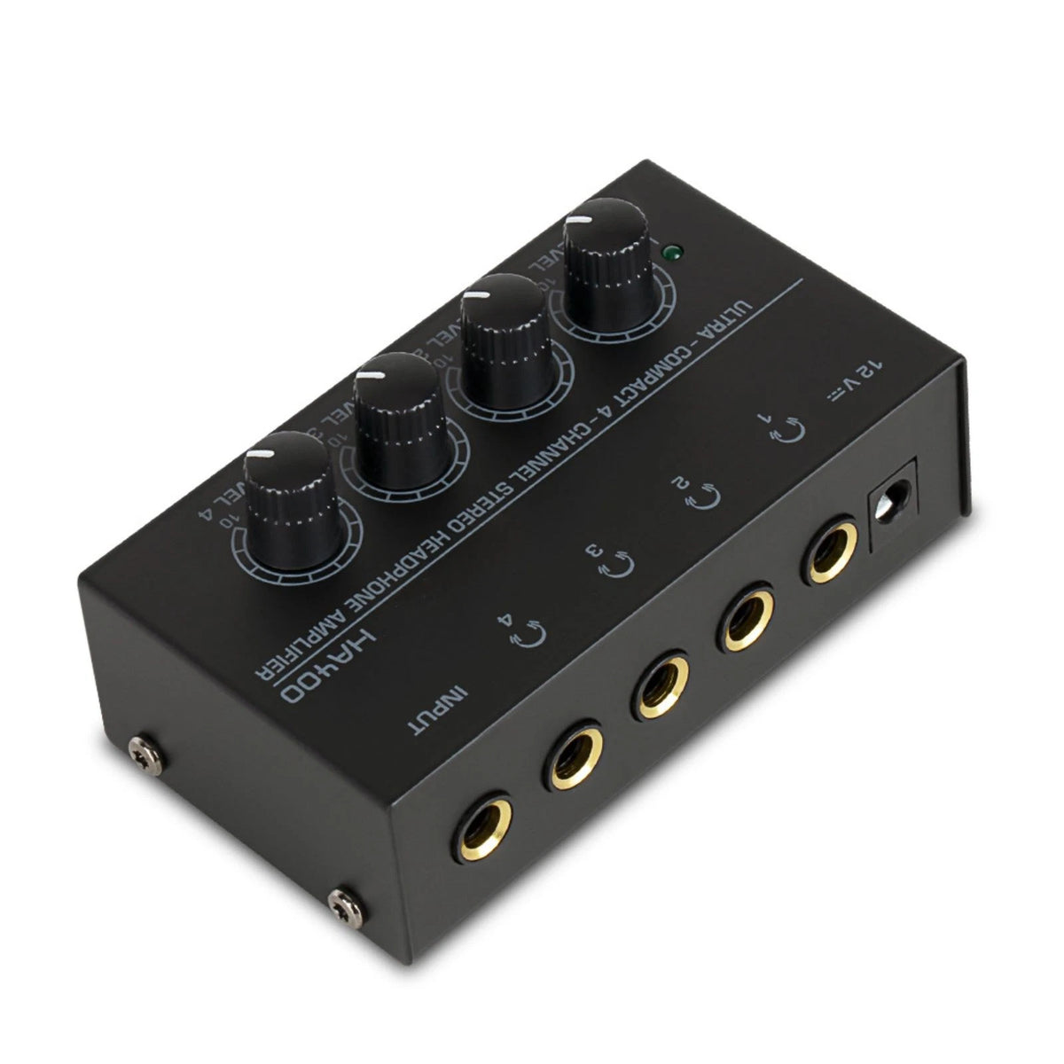 4 Channels Mini Stereo Headphone Amplifier for 12V Systems