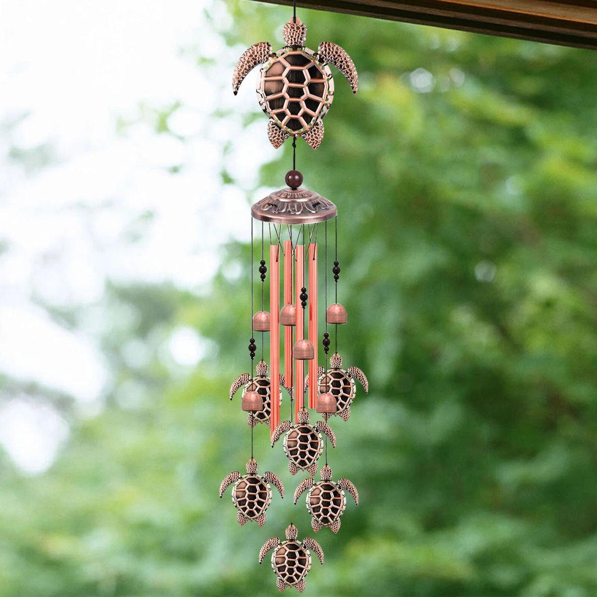 Large Turtle Wind Chimes 33 Bells Outdoor Garden Decor