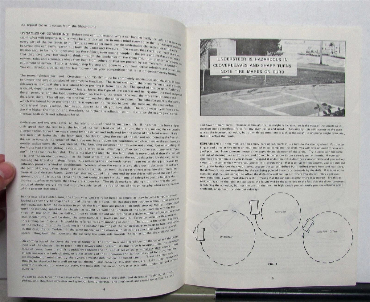 Handling Characteristic & Suspension Modifications Brochure for Adco Industries (1977)
