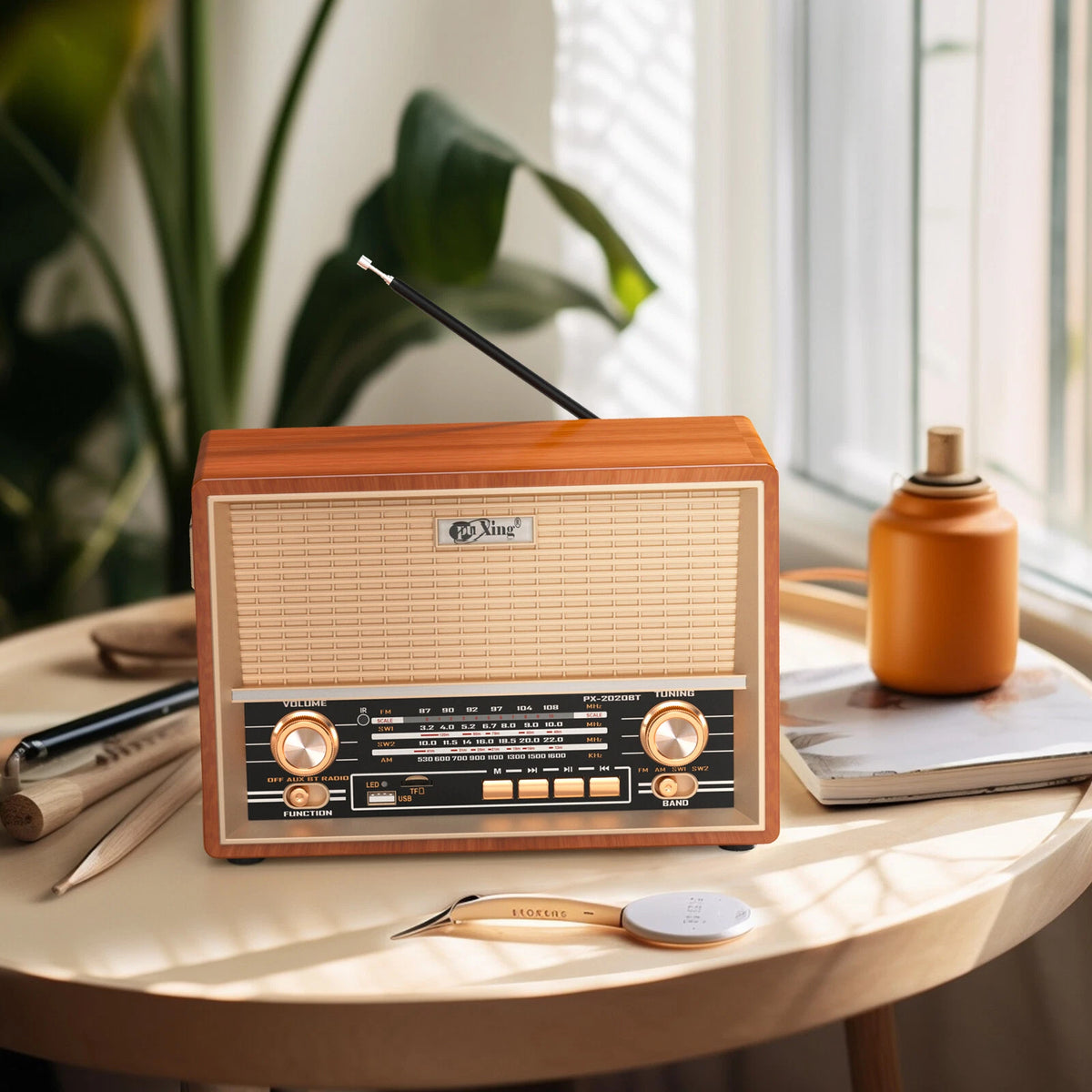 Retro-Style Bluetooth Speaker Radio for (E202-A010)