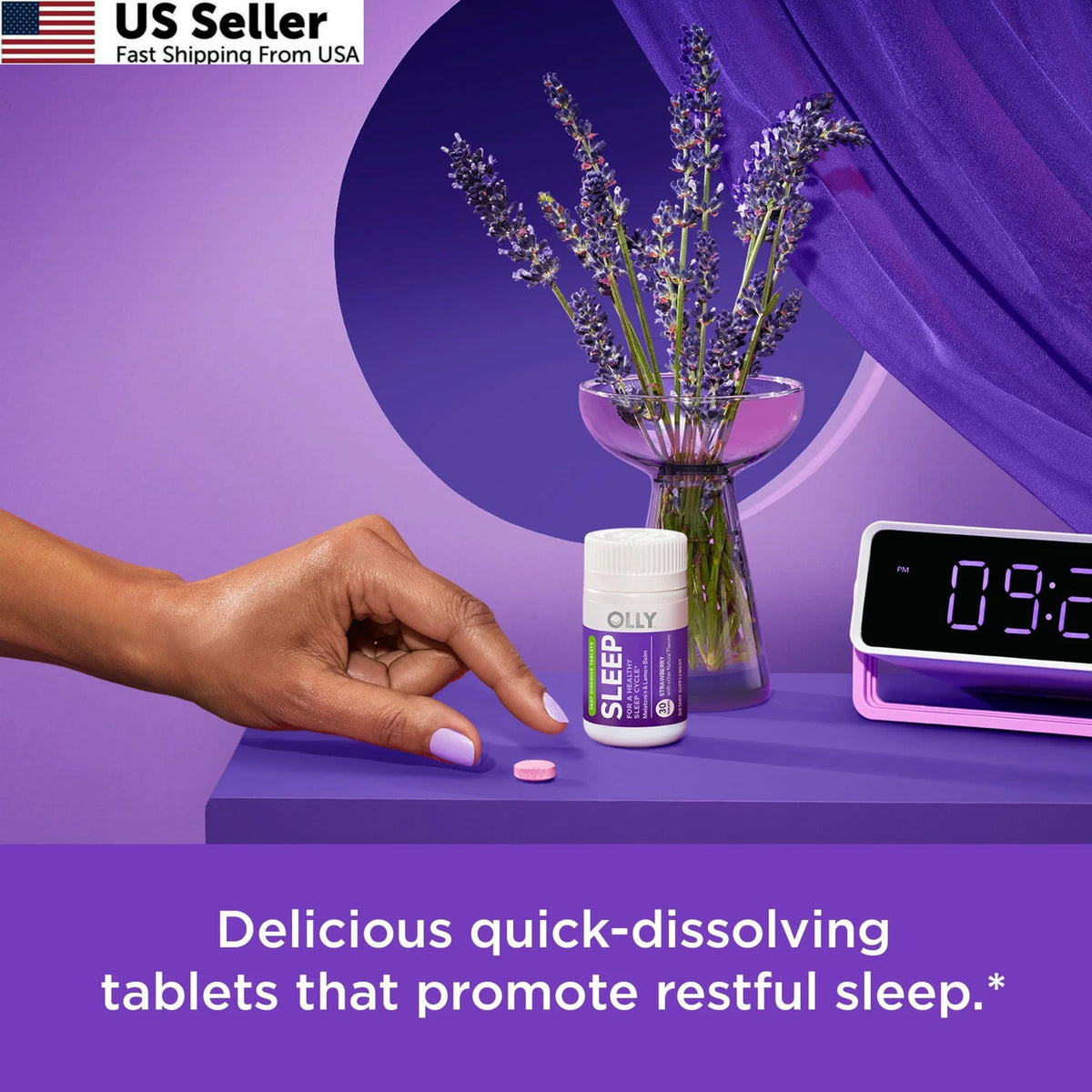 Olly Sleep Fast Dissolve 3mg Melatonin Strawberry 30ct