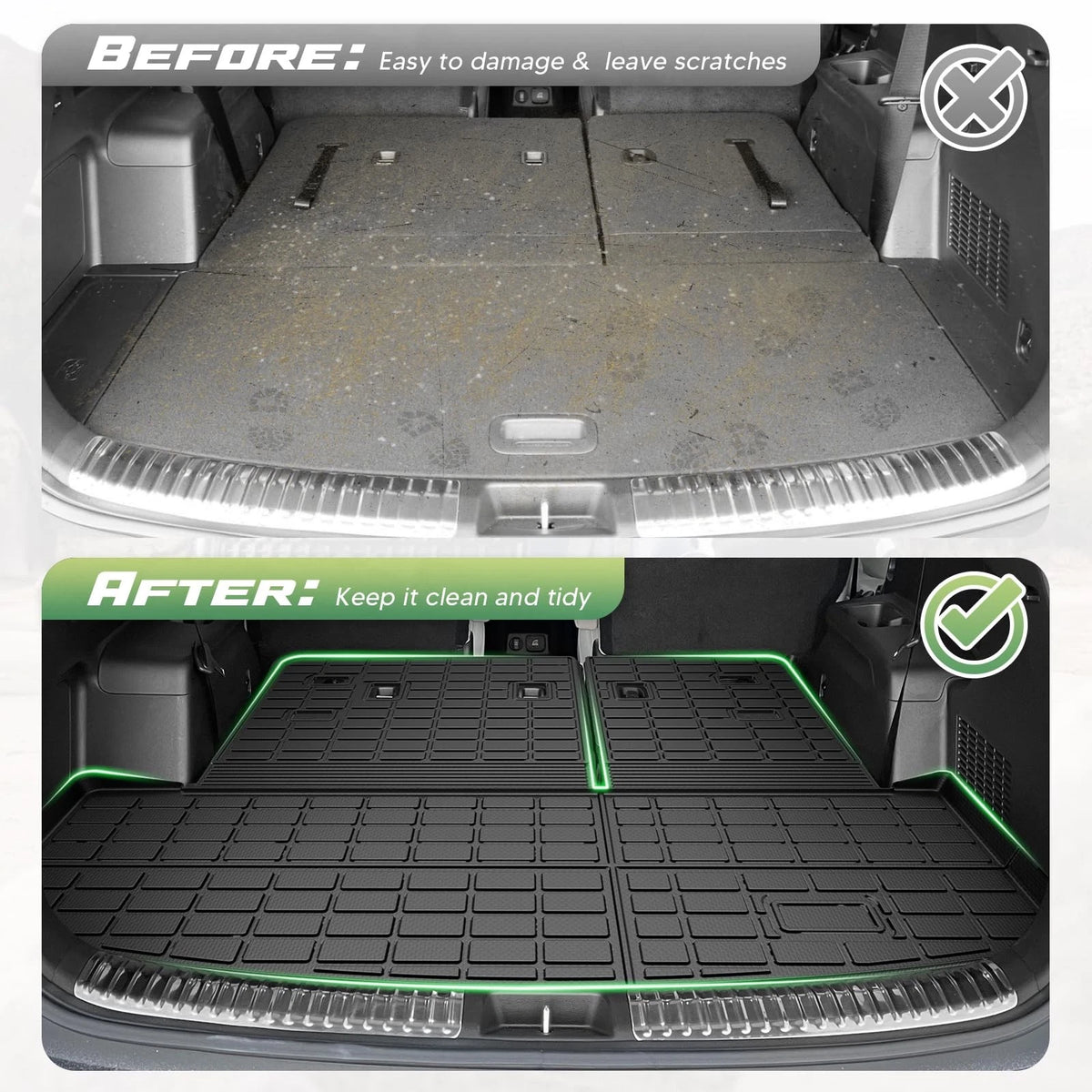 AllWeather Cargo & Backrest Mat for Kia Telluride (2020–2025)
