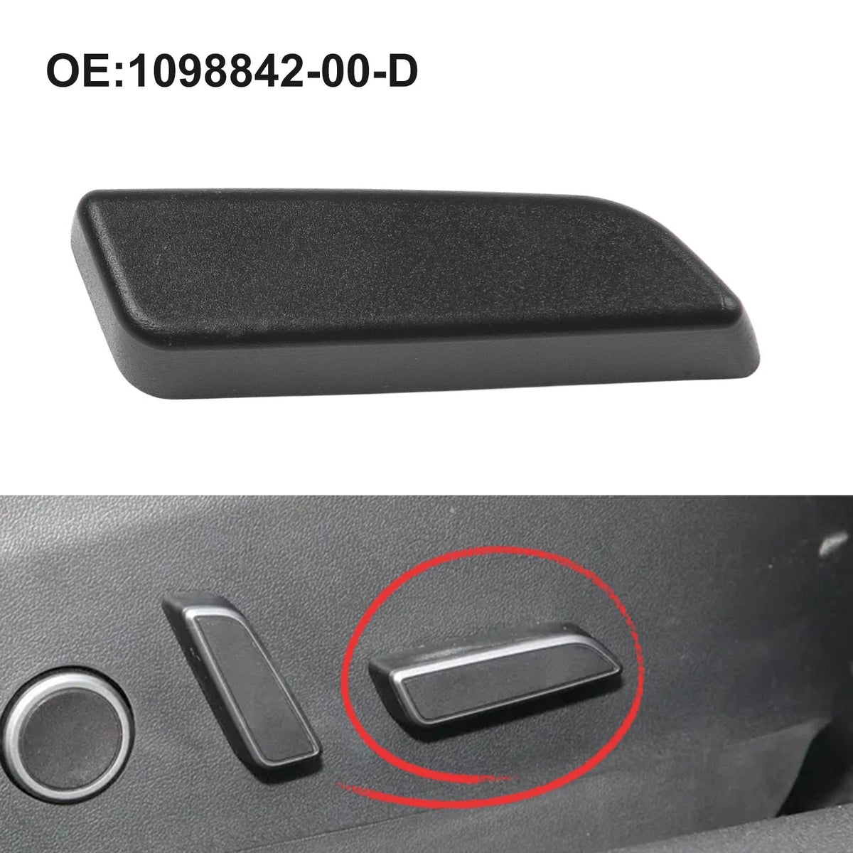Switch Button for Left-hand Drive Seats (Black)