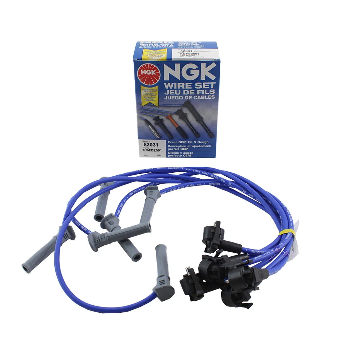 Spark Plug Wire Set 52031 by NGK for Toyota Hilux N70 2005-2015
