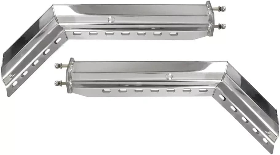 Set of 2 Chrome Spring Loaded MudFlap Hangers for AGP-CHMFHA
