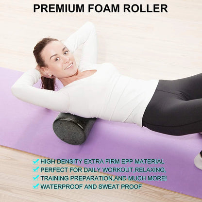 7-Piece Foam Roller Set for Back Therapy (12-inch)