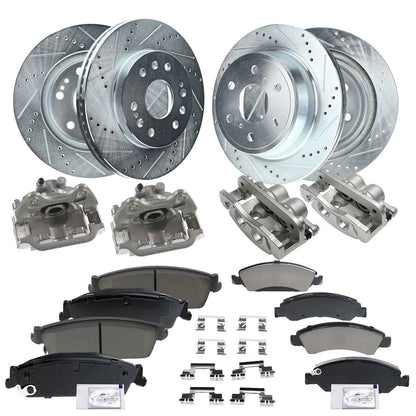 4-Wheel Brake Kit with Calipers for Chevy Yukon Suburban GMC (18103453, S55097)