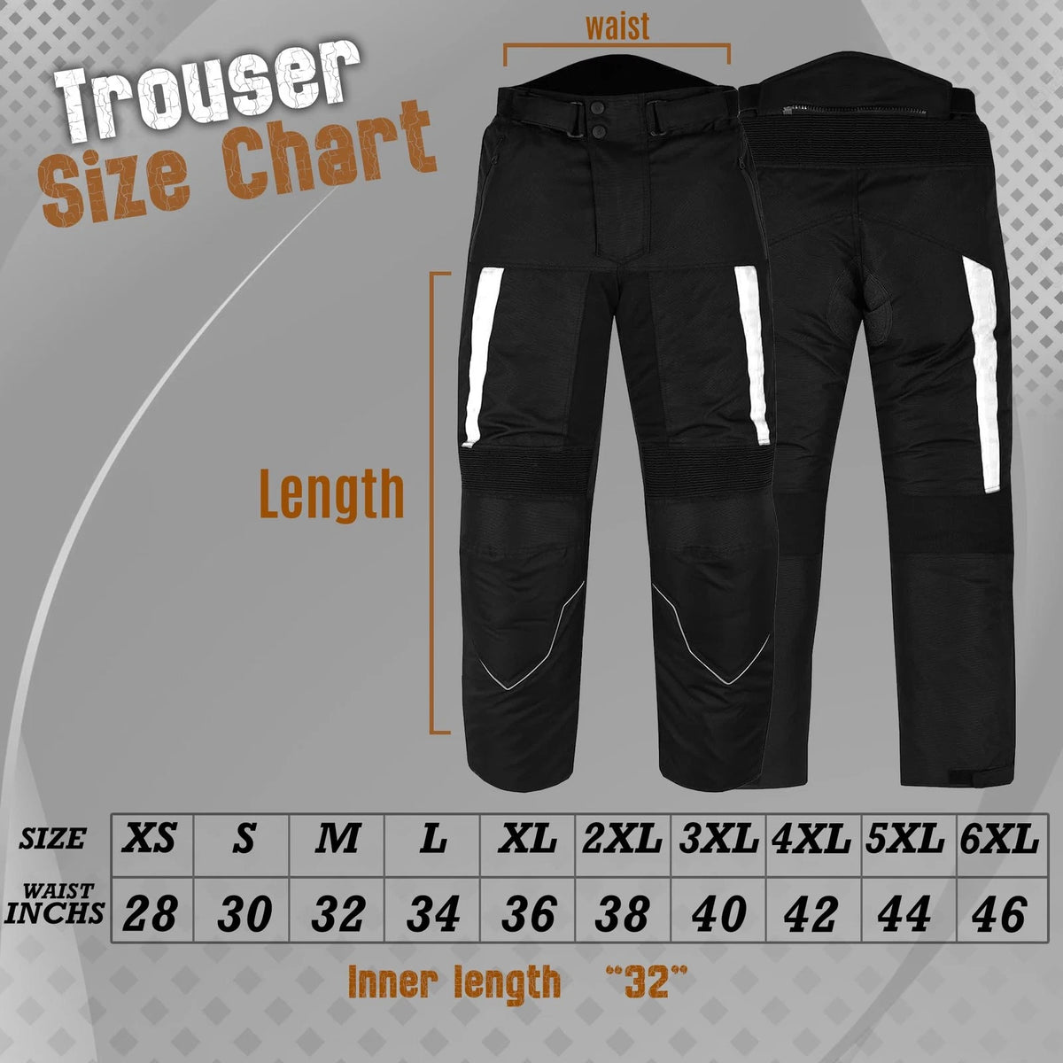 Armored Waterproof Motorcycle Pants for Men & Women - Cordura Protection