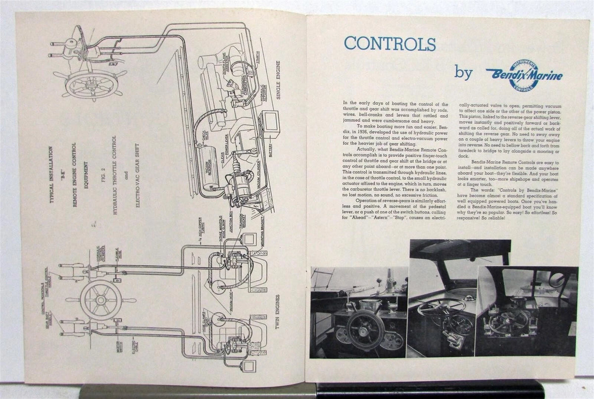 Bendix Marine Remote Controls for Gas & Diesel Engines (1930s)