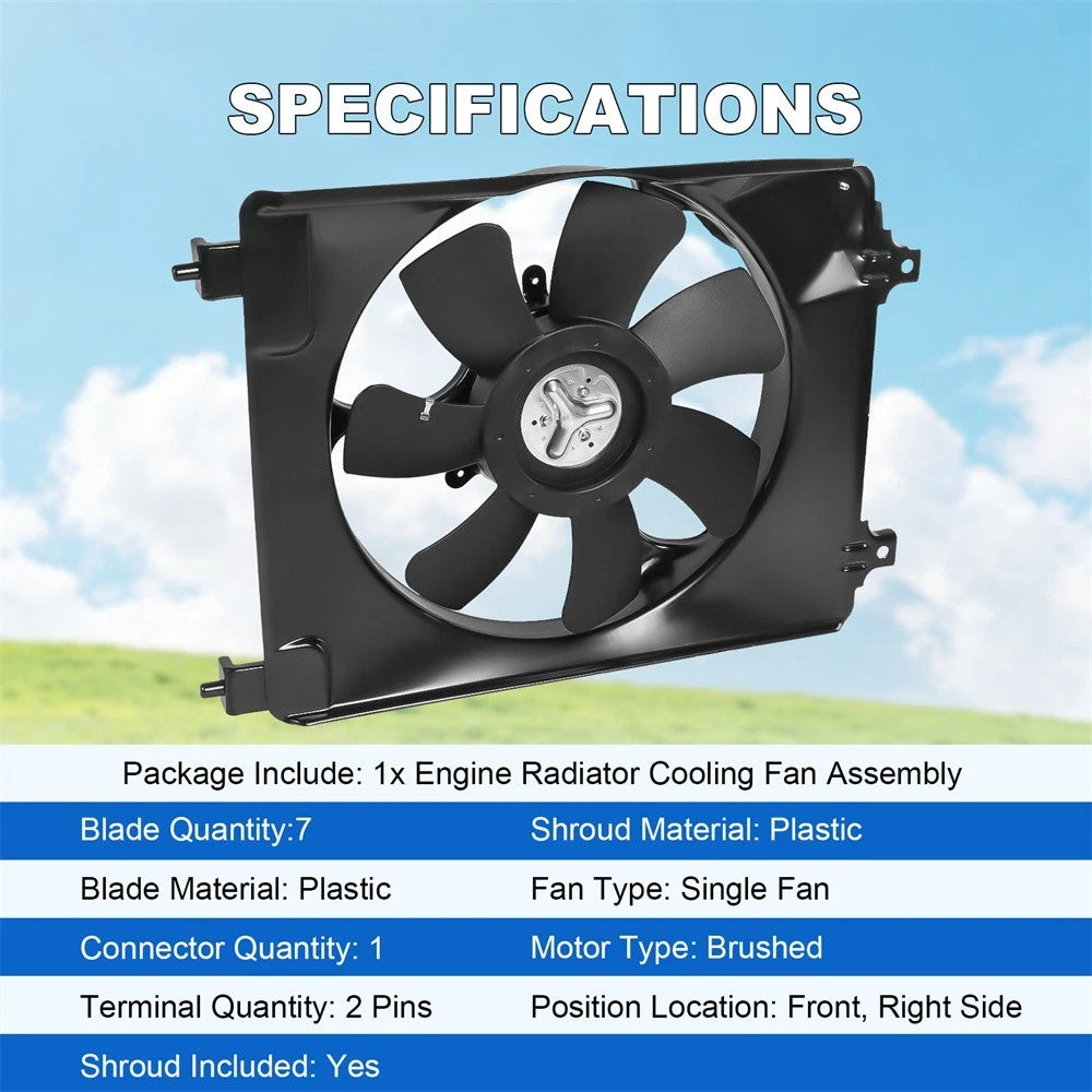 Radiator Condenser Cooling Fan for Honda Civic (2006–2011) 38616-RNA-A01, V4AE3H