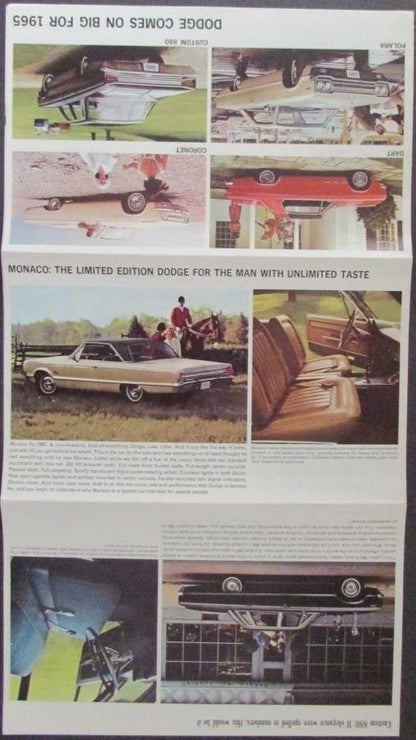 Sales Brochure for 1965 Dodge Car Full Line (Dart, Coronet, Polara, Monaco)