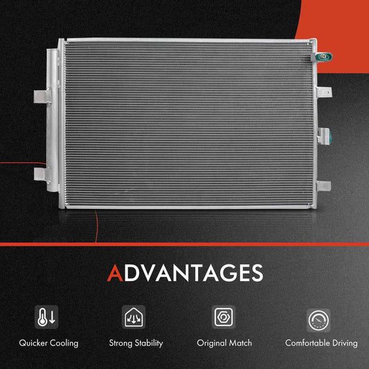 A/C Condenser & Cooling Fan Assy Kit for Ford Edge (2019–2020) CN30135PFC, FO3030271, K2GZ19712B