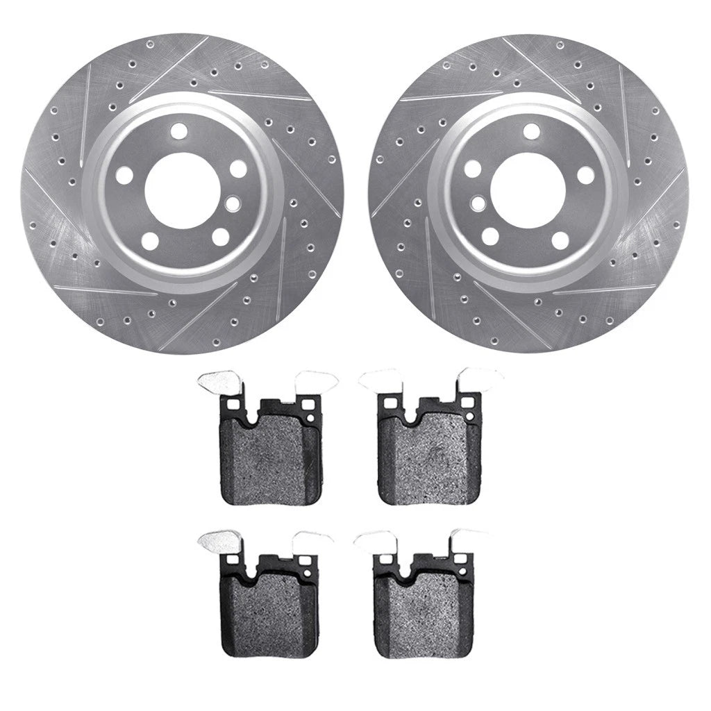 Rotor Set for BMW 120i (2016–2018) ALX-PAU-DF-7612-31097-CLA2, Drilled & Slotted